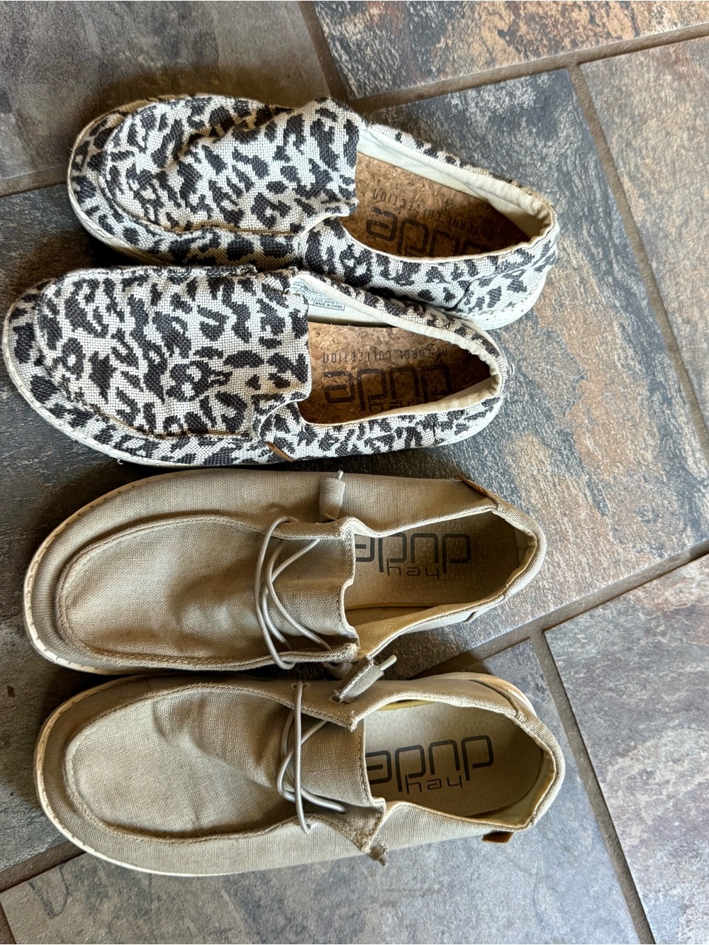 Hey Dude Women's Leopard Print Slip-On & Lace-Up Flats